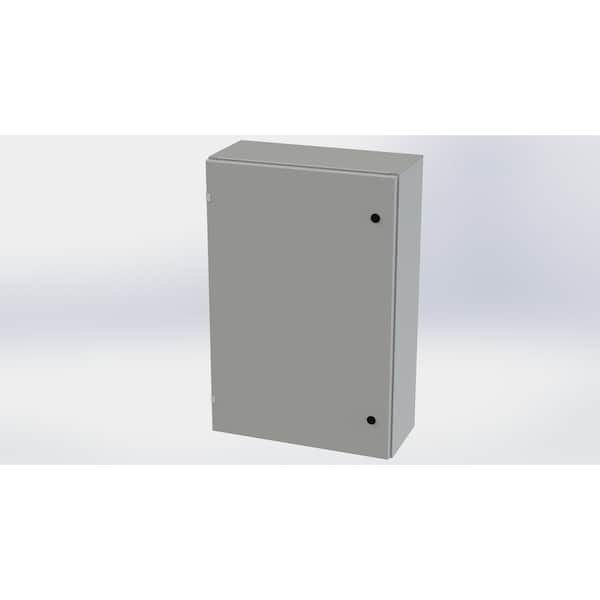 Saginaw Control & Engineering 1/4 Turn Latch Electrical Enclosures, 36 in H, 10 in D, 24 in W, NEMA 3R, 4, 12, 13, Carbon Steel SCE-36EL2410LP - main